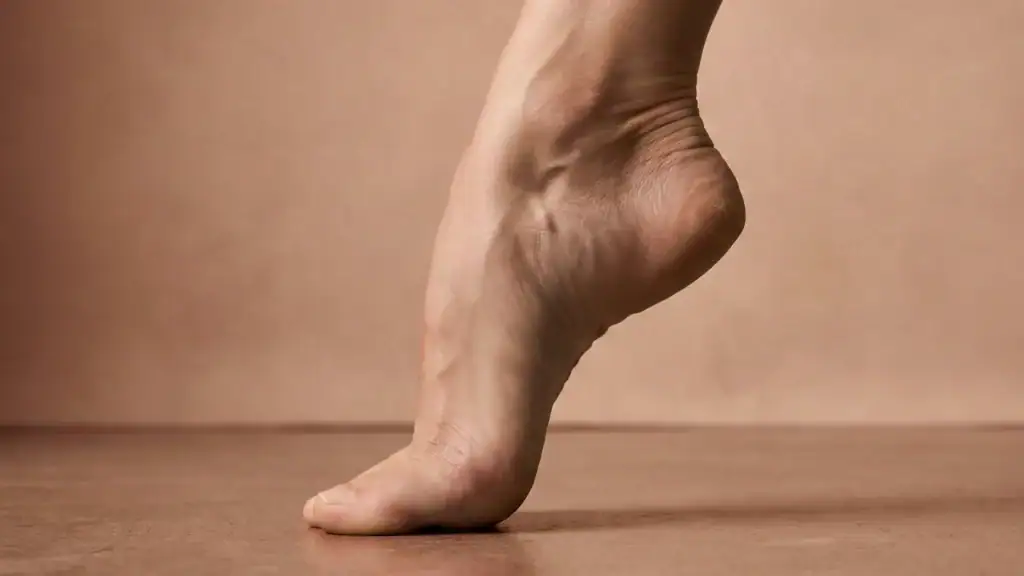 photo d'un pied en position de demi-pointe
